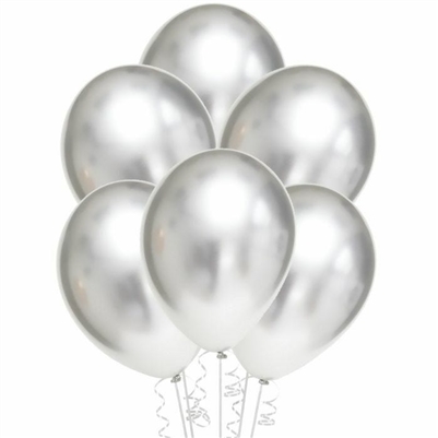 Silver Color 10 Piece Balloons